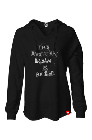 American Dream Women's Lightweight Wash Hoodie hoodies Odysseus Clothing 