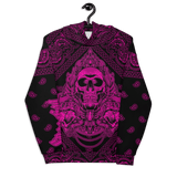 Bandana Unisex Hoodie Odysseus Clothing XS Pink on Black 