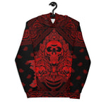Bandana Unisex Hoodie Odysseus Clothing XS Red on Black 