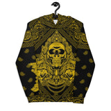 Bandana Unisex Hoodie Odysseus Clothing XS Yellow on Black 