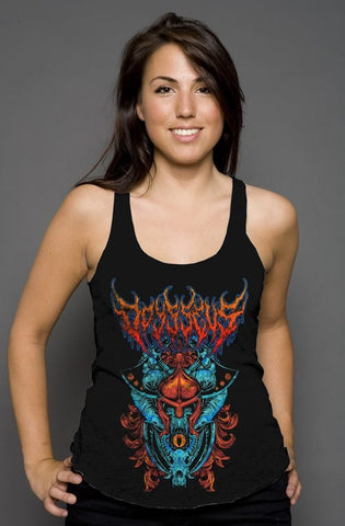 Four Horsemen: III: War Racerback Tank tank tops Odysseus Clothing xs solid black triblend 
