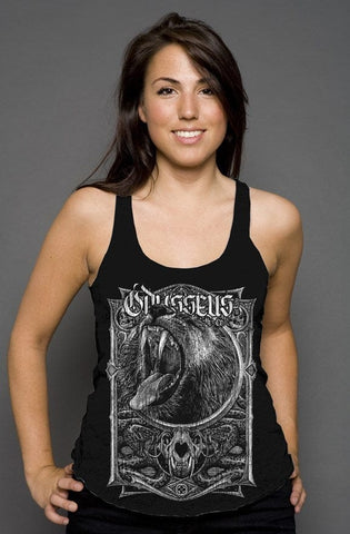 Lionheart Racerback Tank tank tops Odysseus Clothing xs solid black triblend 