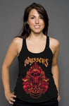 Muerte Racerback Tank tank tops Odysseus Clothing xs solid black triblend 