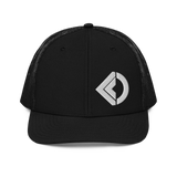 Palintonos Offset Snapback Trucker Cap Odysseus Clothing Black 