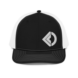 Palintonos Offset Snapback Trucker Cap Odysseus Clothing Black / White 