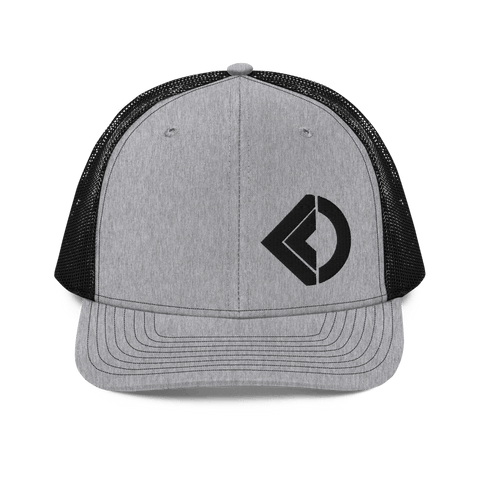 Palintonos Offset Snapback Trucker Cap Odysseus Clothing Black/Grey 