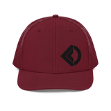Palintonos Offset Snapback Trucker Cap Odysseus Clothing Cardinal 