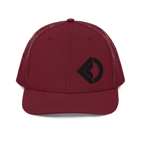 Palintonos Offset Snapback Trucker Cap Odysseus Clothing Cardinal 