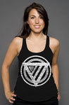 Wreak Havok Racerback Tank tank tops Odysseus Clothing xs solid black triblend 